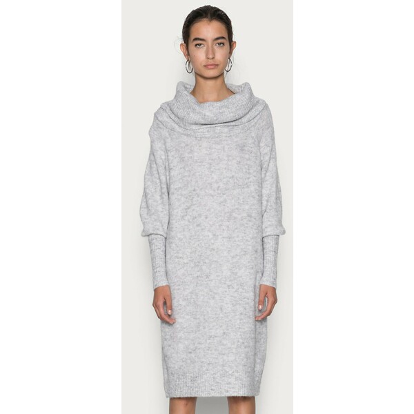 ONLY ONLSTAY COWLNECK DRESS Sukienka dzianinowa light grey melange ON321C2MW-C11