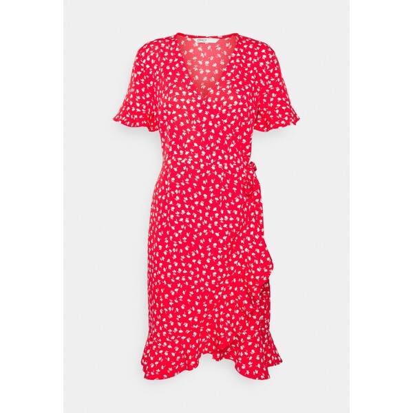 ONLY ONLOLIVIA WRAP DRESS Sukienka letnia mars red ON321C1RR-G11